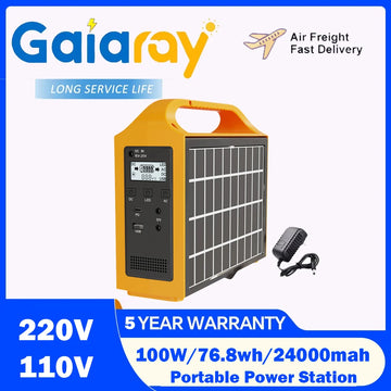 Gaiaray 100W 76.8Wh Portable Solar Generator