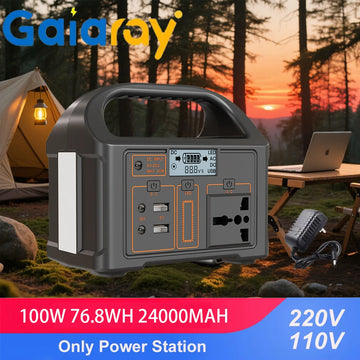 Gaiaray 100W 76.8Wh Portable Solar Generator
