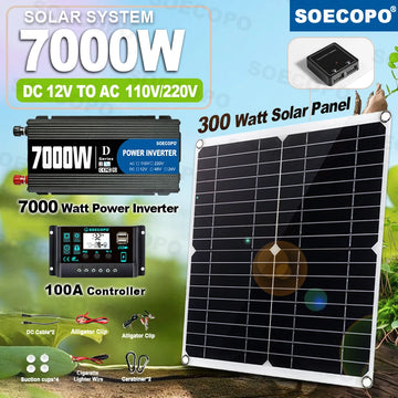 SOECOPO 7000W Solar Power Kit with Inverter