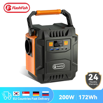 Flashfish 200W 172Wh Portable Solar Generator