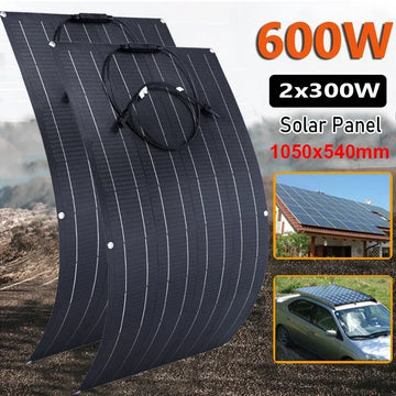 300W/600W Flexible Monocrystalline Solar Panel Kit 18V