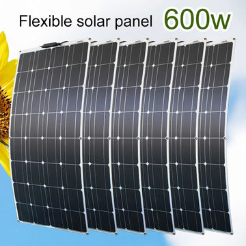 12V Flexible 600W Solar Panel Bendable Monocrystalline