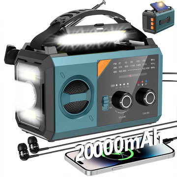 20000mAh Emergency Hand Crank Solar Radio Power Bank