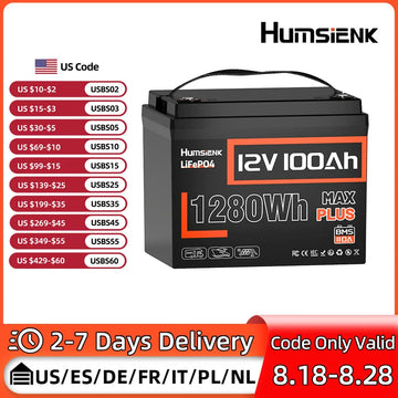 Humsienk 12V 100Ah LiFePO4 Battery Pack