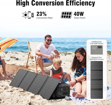300W 260Wh Portable Solar Generator with Panels