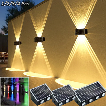 4/6/8LED Solar Wall Spotlight Outdoor Waterproof