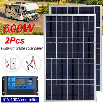 Outdoor 600W 12V Polycrystalline Portable Solar Panel