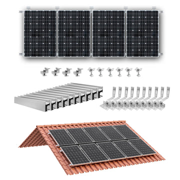 Solar Panel Roof Hook Mounting Rail Set