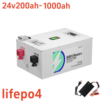24V 200–1000Ah LiFePO4 Battery with BMS