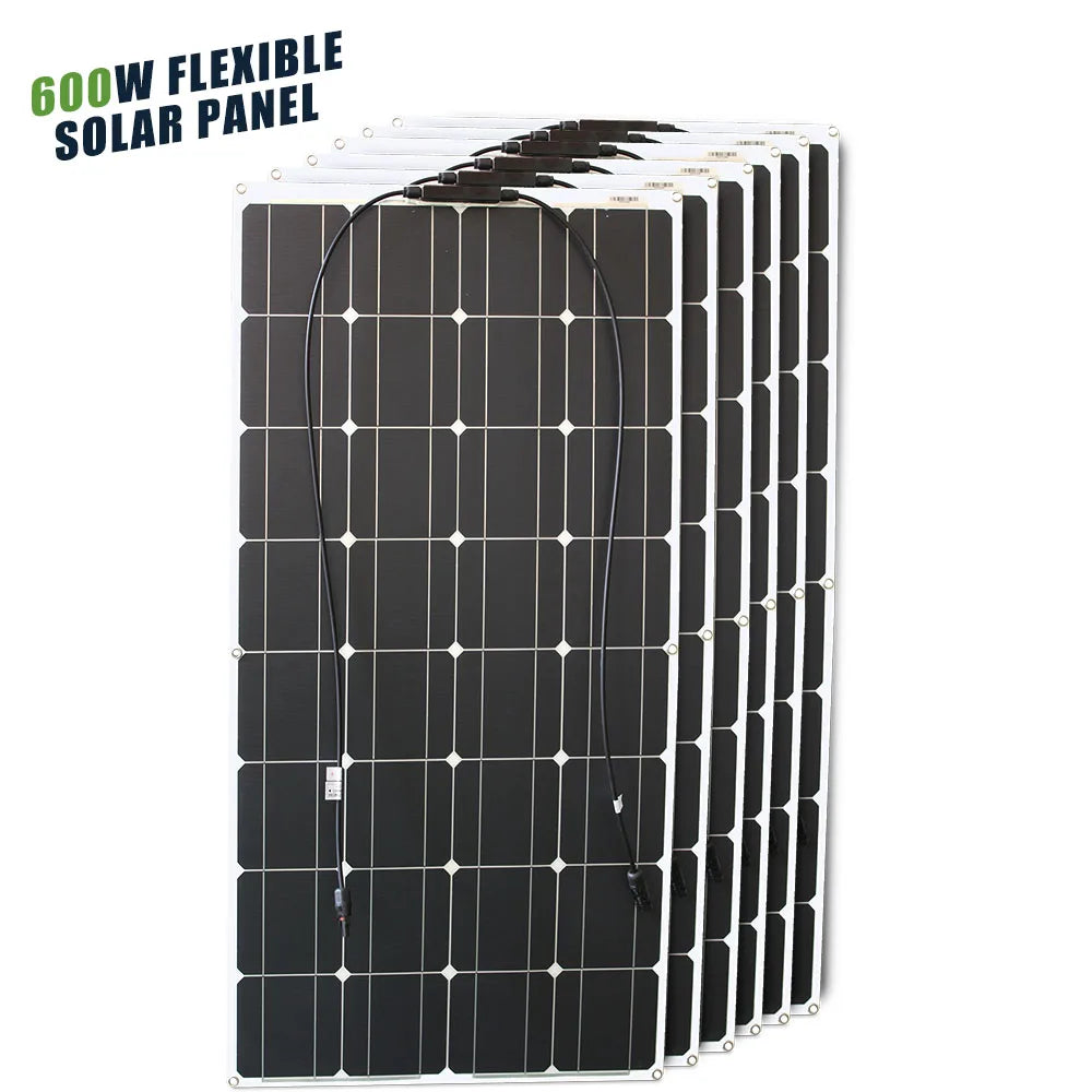 12V Flexible 600W Solar Panel Bendable Monocrystalline