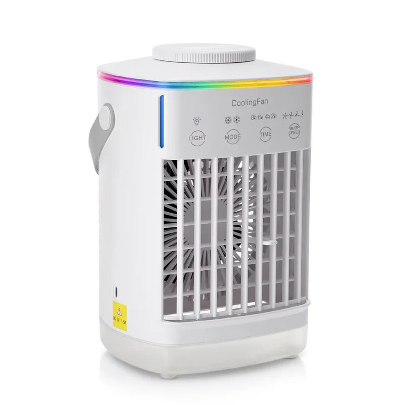 Mini USB Air Cooler Spray Humidifier Fan