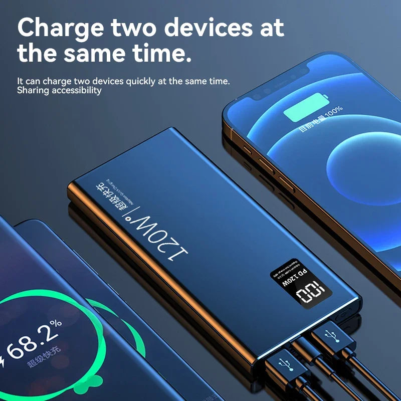 80000mAh 120W High Capacity Portable Power Bank