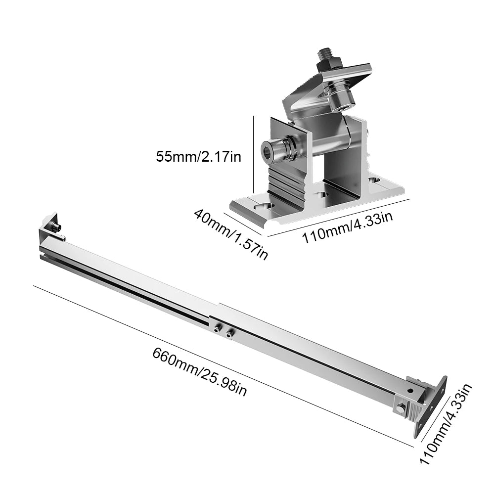 Adjustable Solar Panel End Clamp Kit