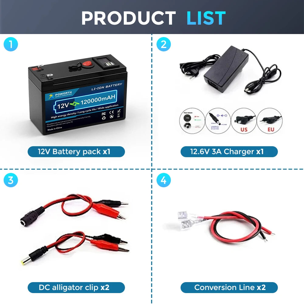 12V 150Ah LiFePO4 Battery with Built-in BMS