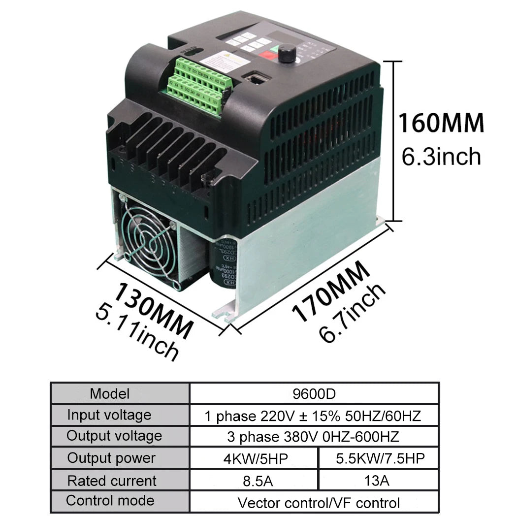 220V to 380V Frequency Converter VFD Inverter 4kW