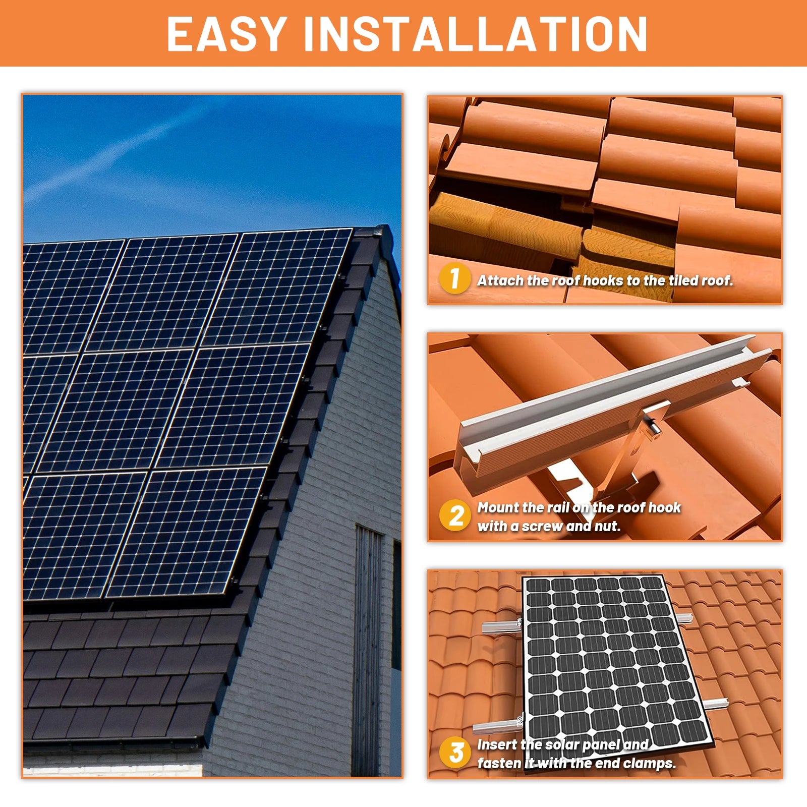 CP-SETUNO Solar Panel Mounting Rail Set