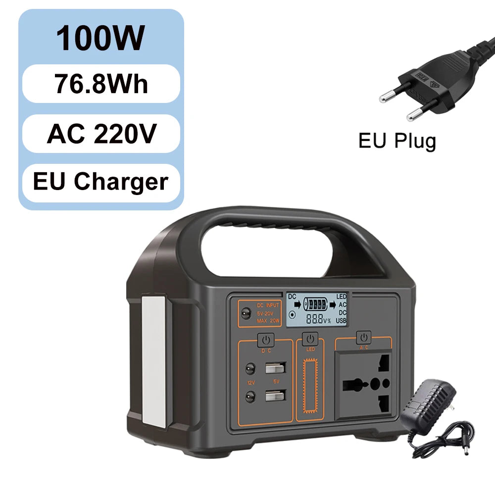 Gaiaray 100W 76.8Wh Portable Solar Generator