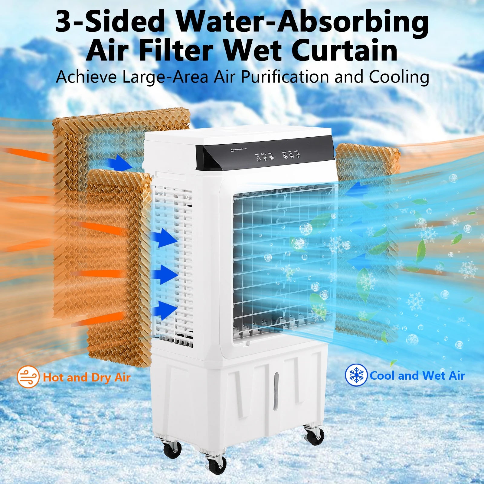 Evaporative Air Cooler 1800CFM with Remote