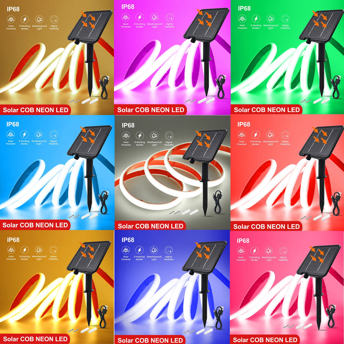 DC24V IP68 Solar COB Neon LED Strip