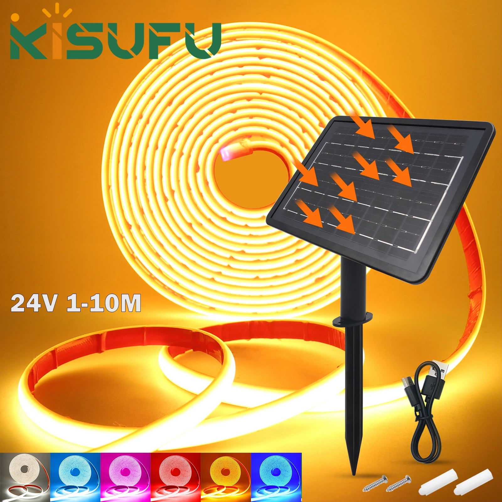 DC24V IP68 Solar COB Neon LED Strip