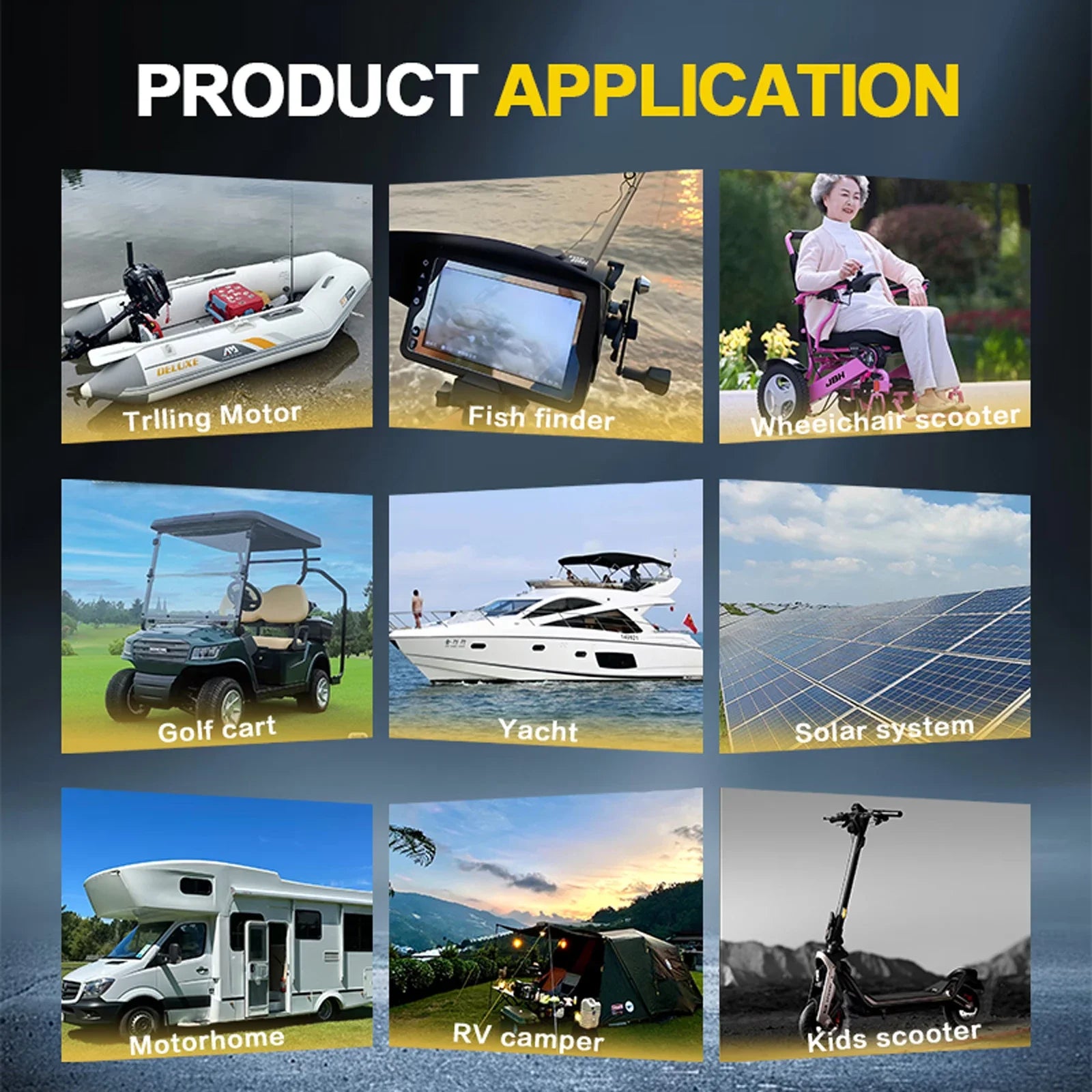 12V 200Ah LiFePO4 Solar Battery with USB