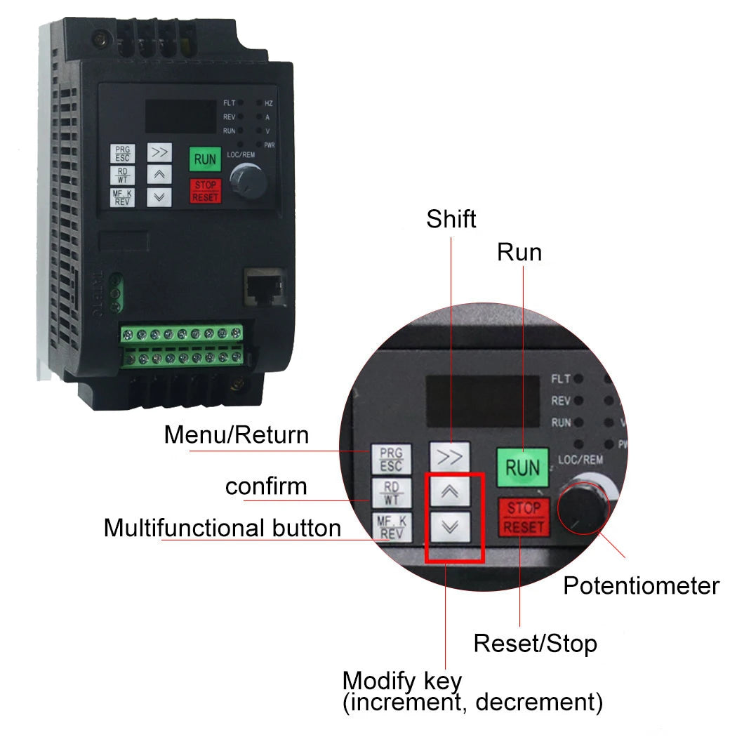 220V to 380V Frequency Converter VFD Inverter 4kW