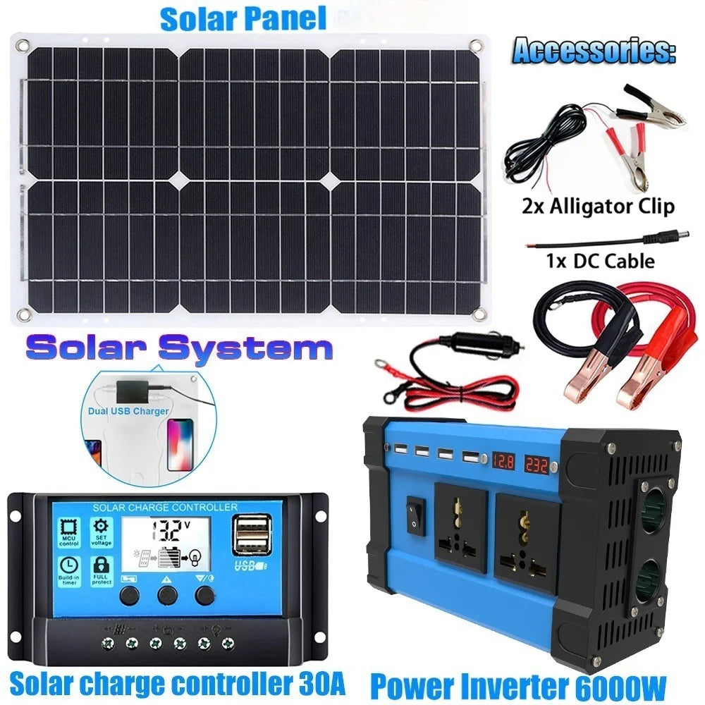 6000W Solar Inverter Kit Complete 110V/220V System