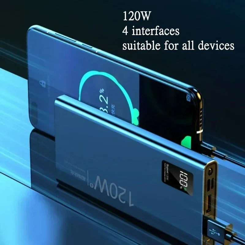 80000mAh 120W High Capacity Portable Power Bank