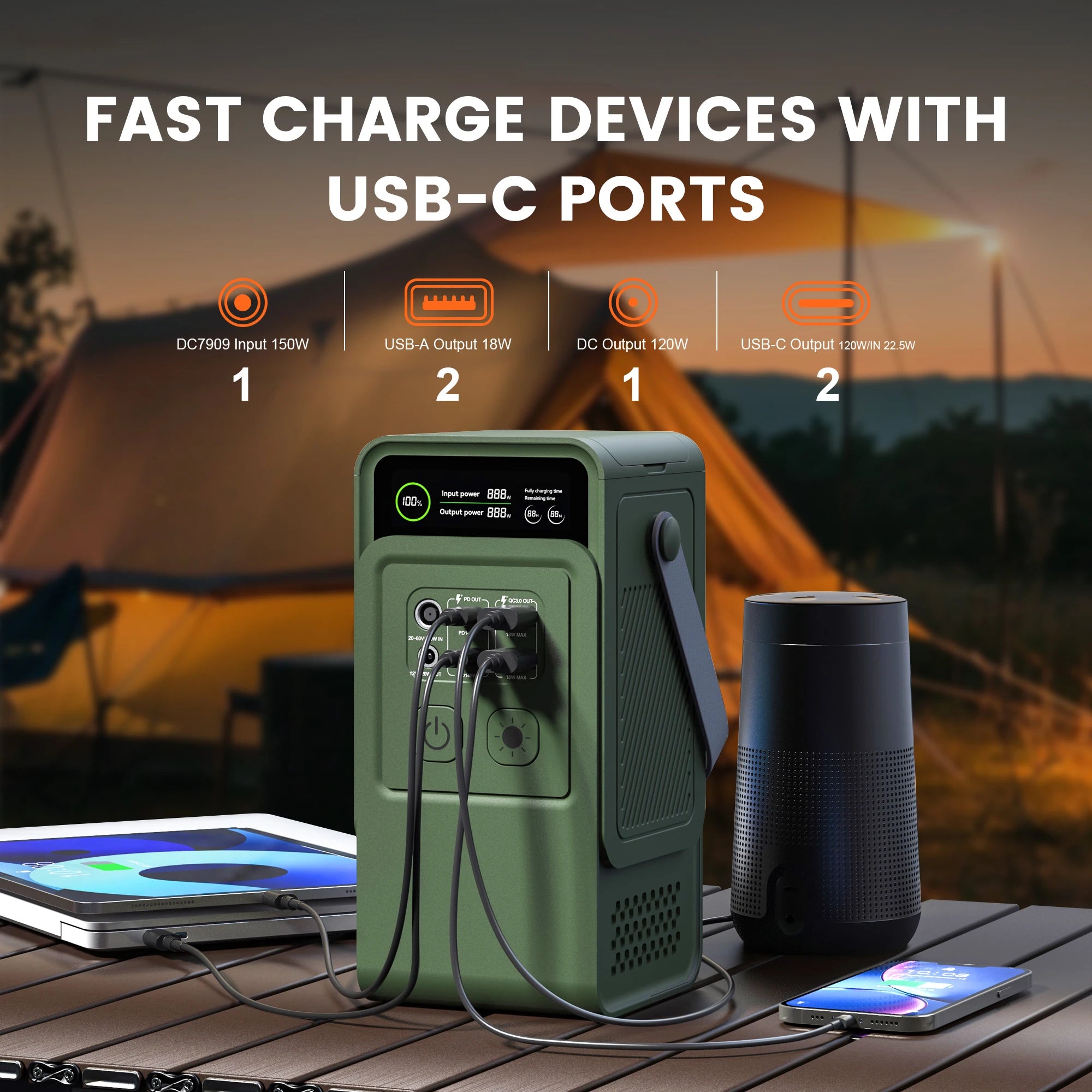 CTOLITY AP200L 192Wh Portable Solar Power Station