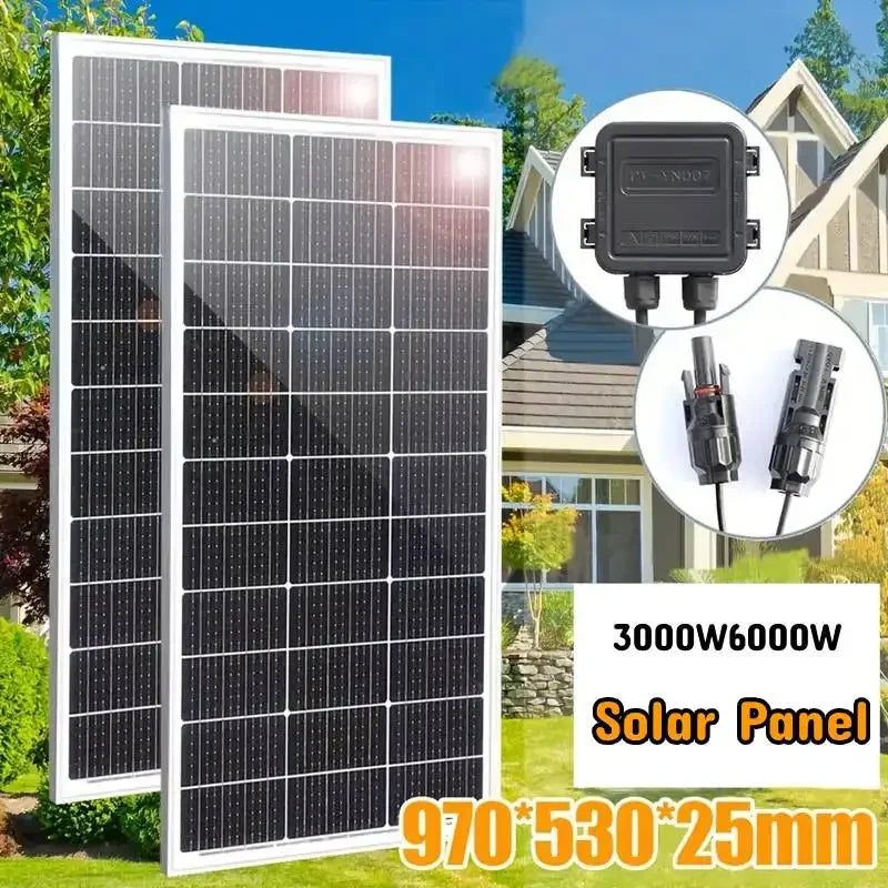 6000W 3000W Solar Panel Kit Monocrystalline PV