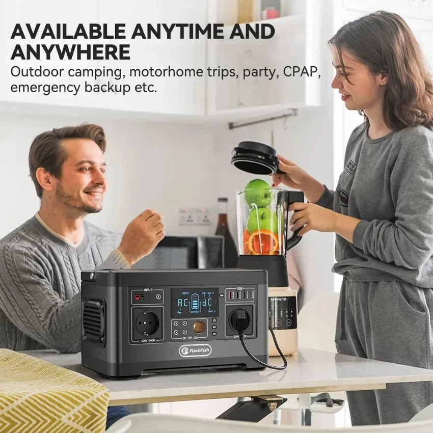 60W–500W Portable Power Bank Generator AC