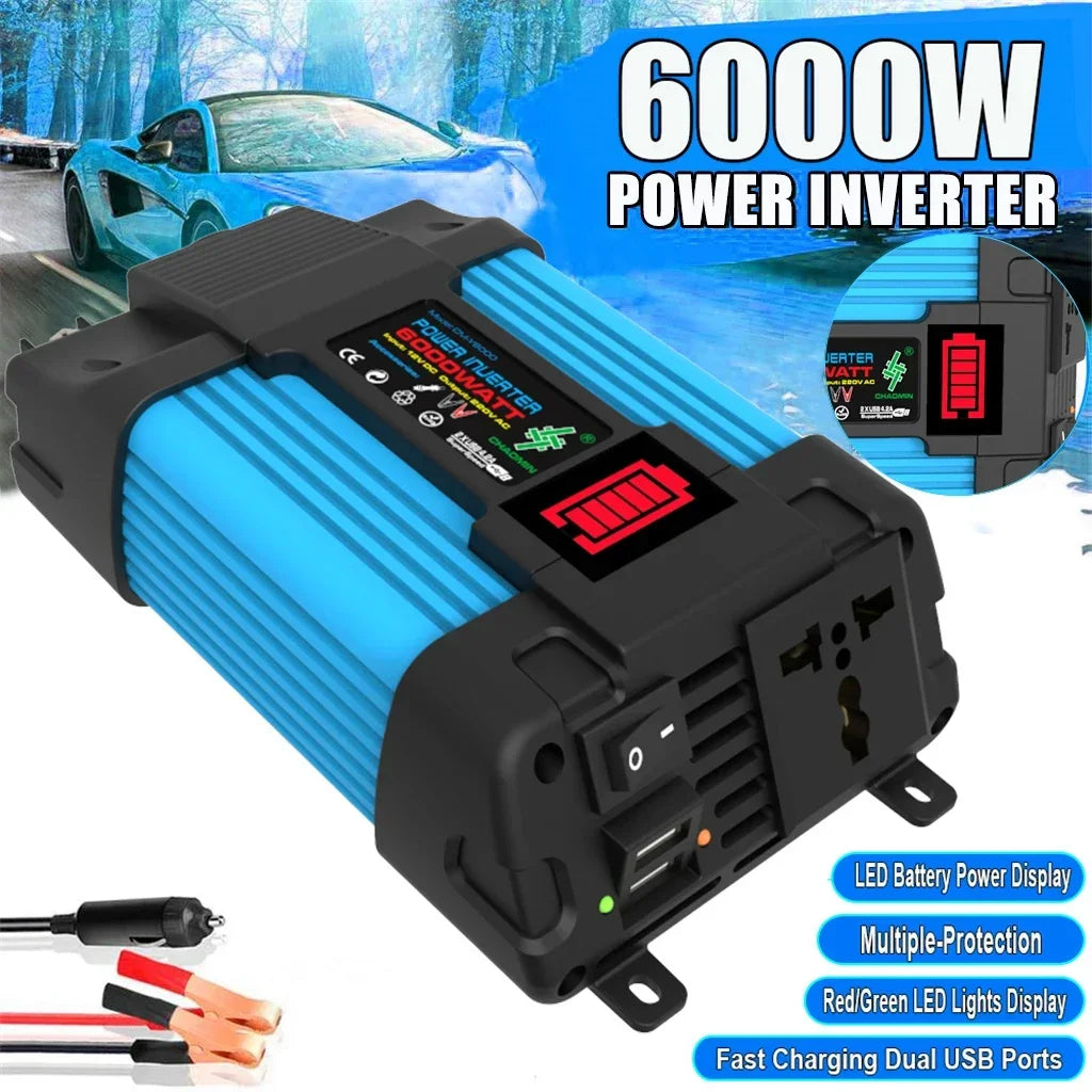 6000W Solar Inverter System DC 12V AC 110V–220V