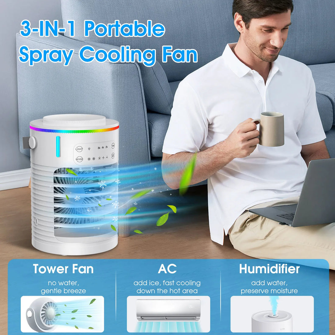 Portable USB Mini Air Conditioning Fan