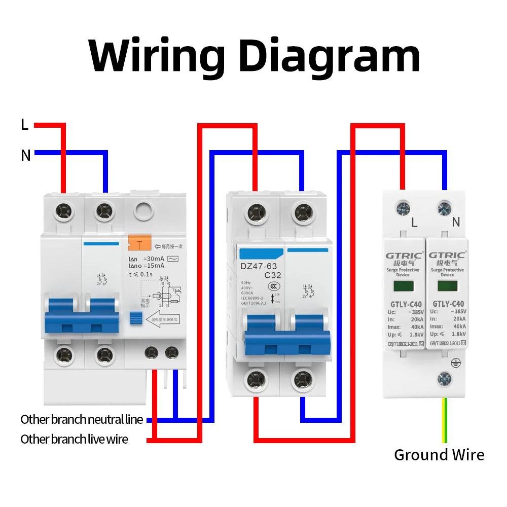 GTRIC AC SPD Lightning Surge Protector