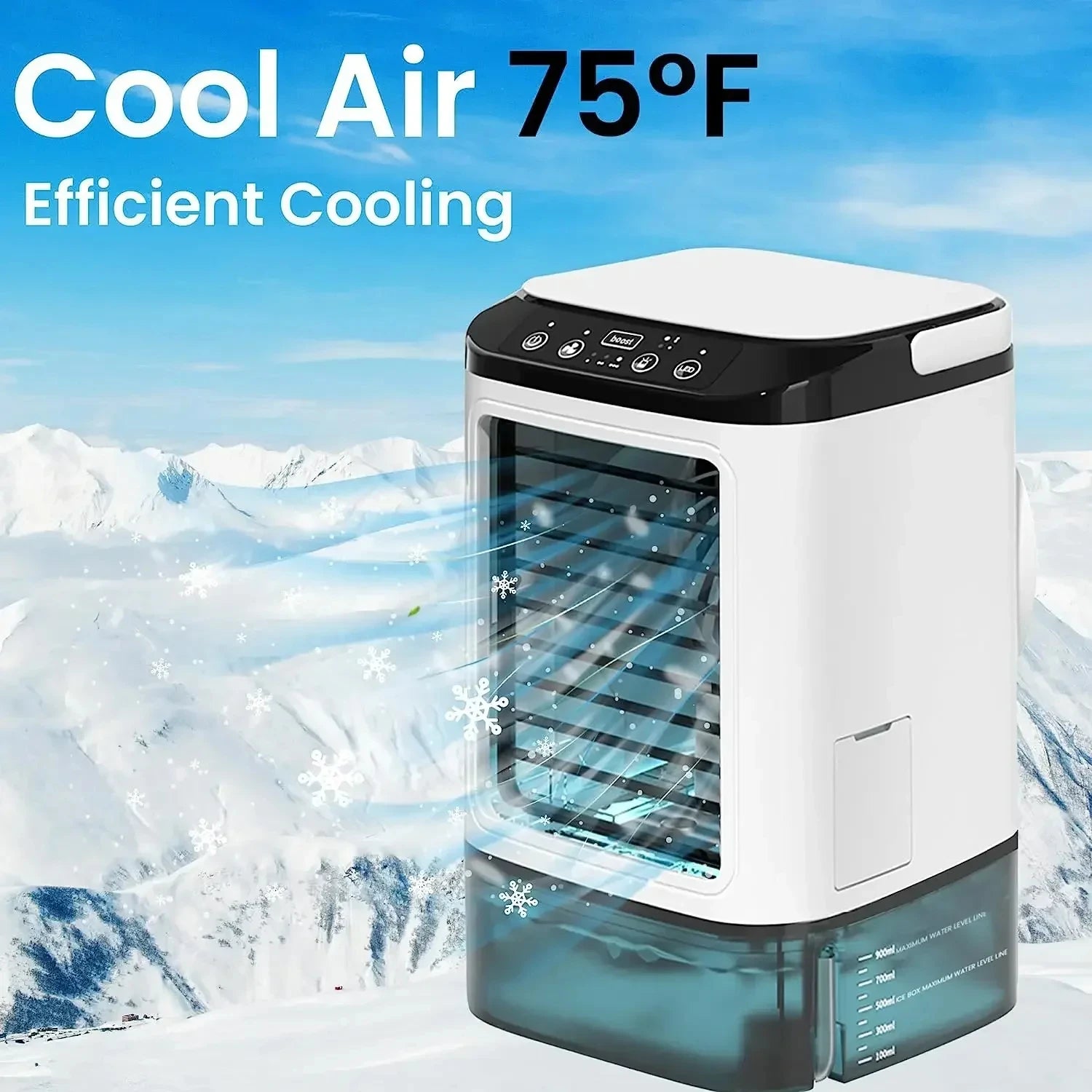 Dual Spray Ultrasonic Portable Air Cooler Fan