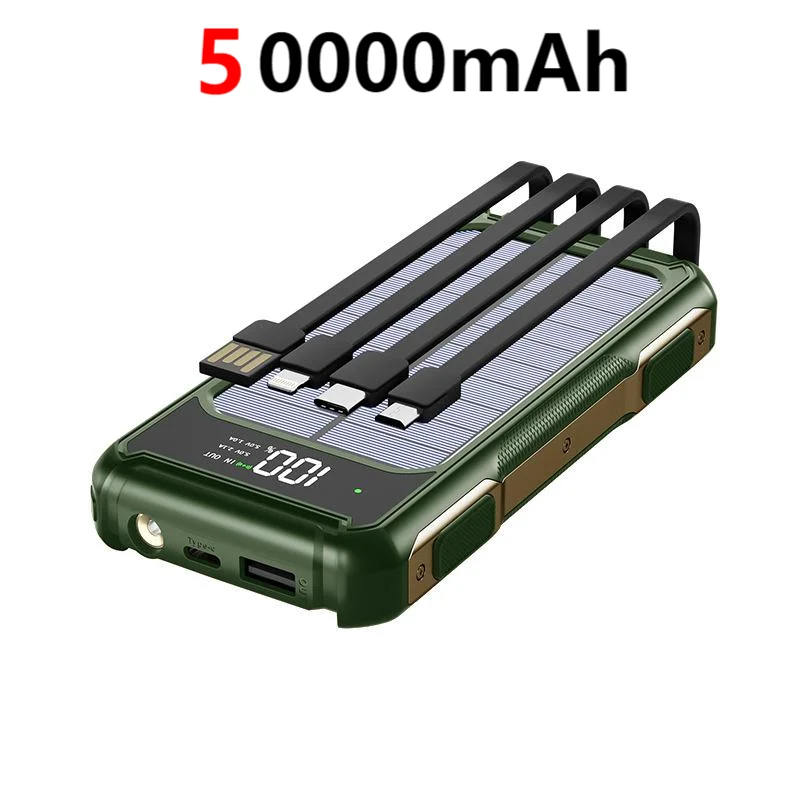 200000mAh 4-in-1 Solar Power Bank Digital Display