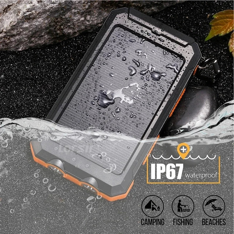100000mAh Solar Power Bank Portable Charger