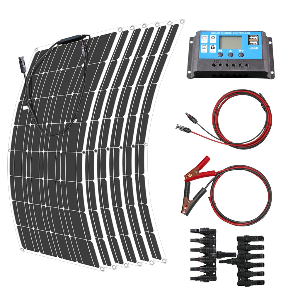 12V Flexible 600W Solar Panel Bendable Monocrystalline