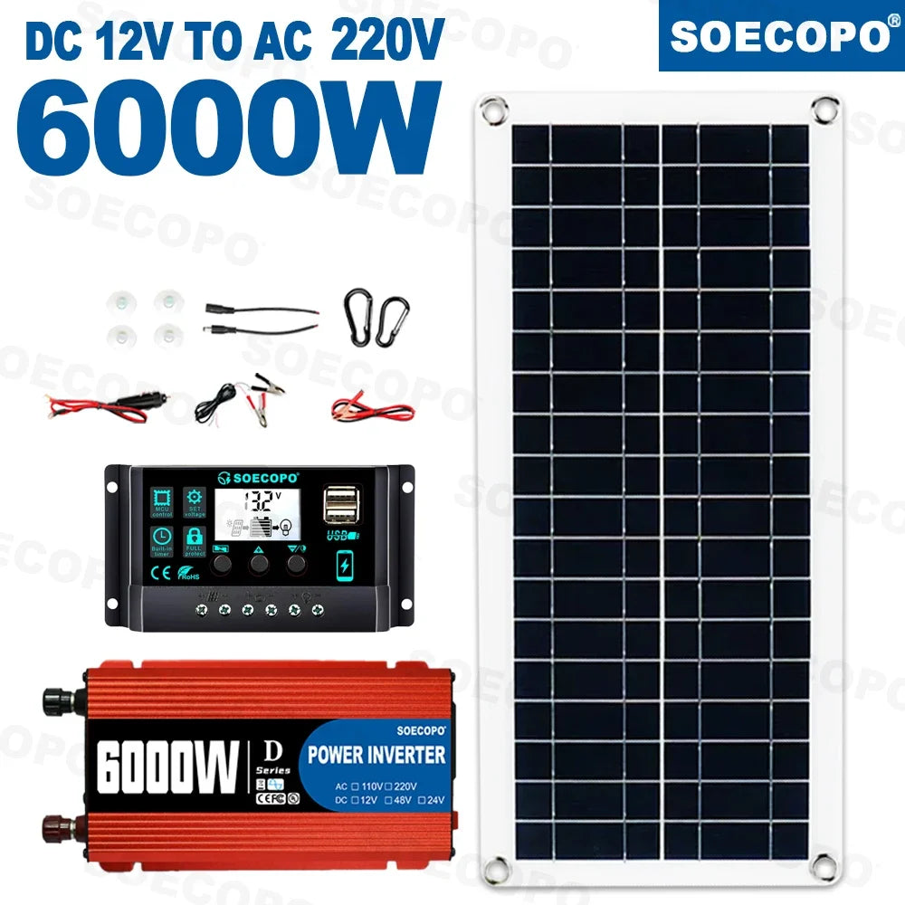 6000W Off-Grid Solar Power Kit with Inverter