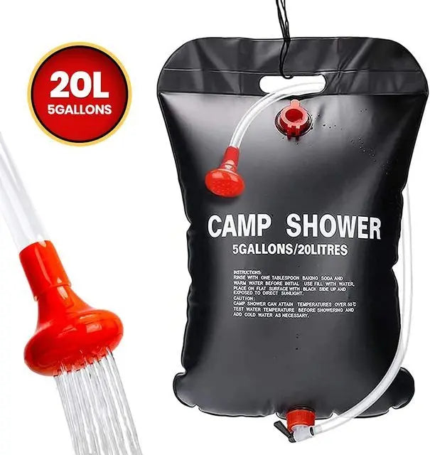 20L Outdoor Solar Camping Shower Bag