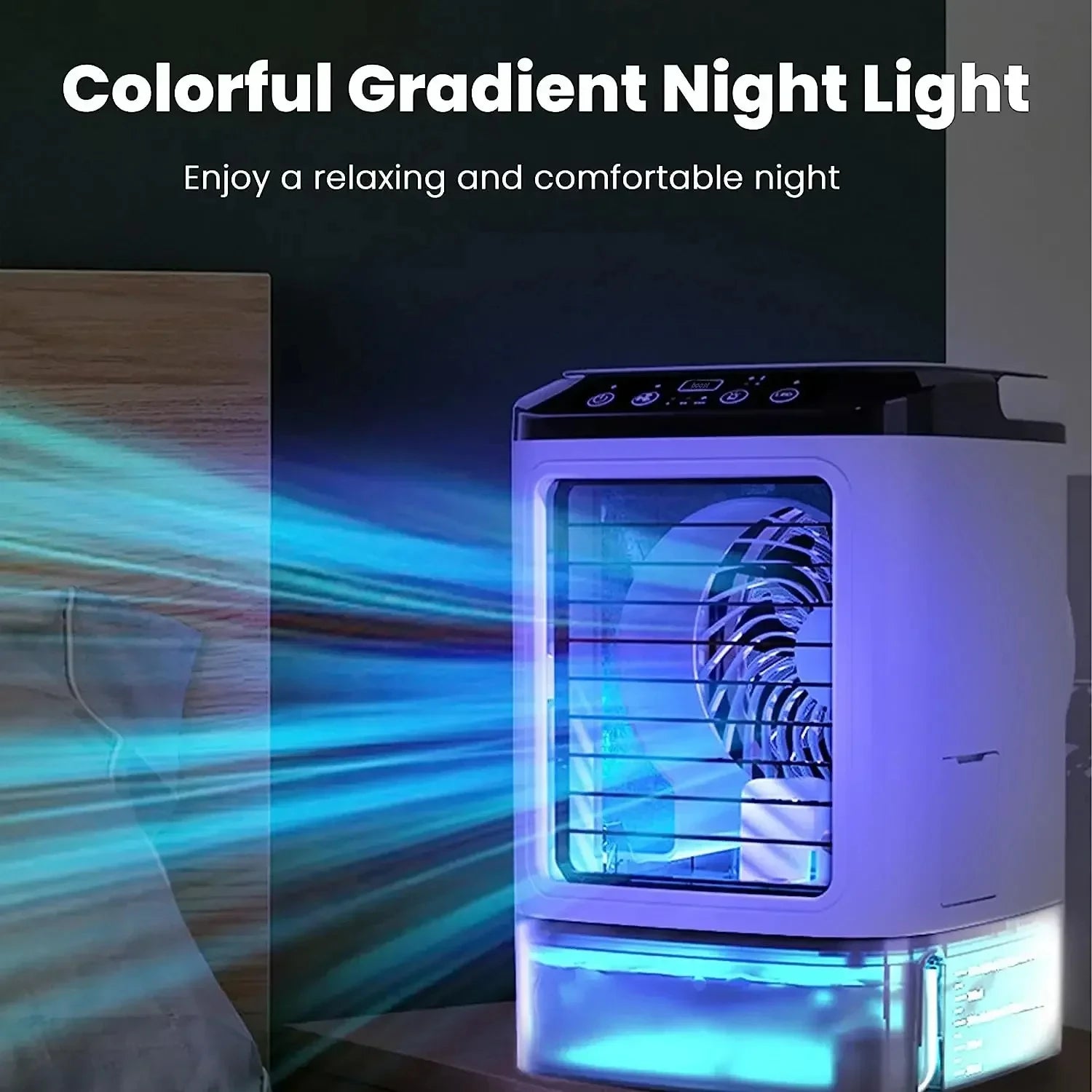 Dual Spray Ultrasonic Portable Air Cooler Fan