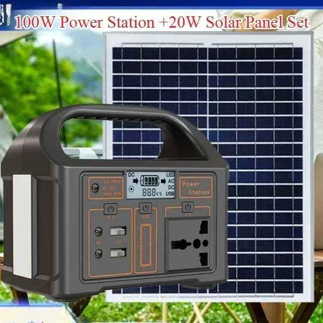 Power Bank 24000mAh 100W Portable Solar Station
