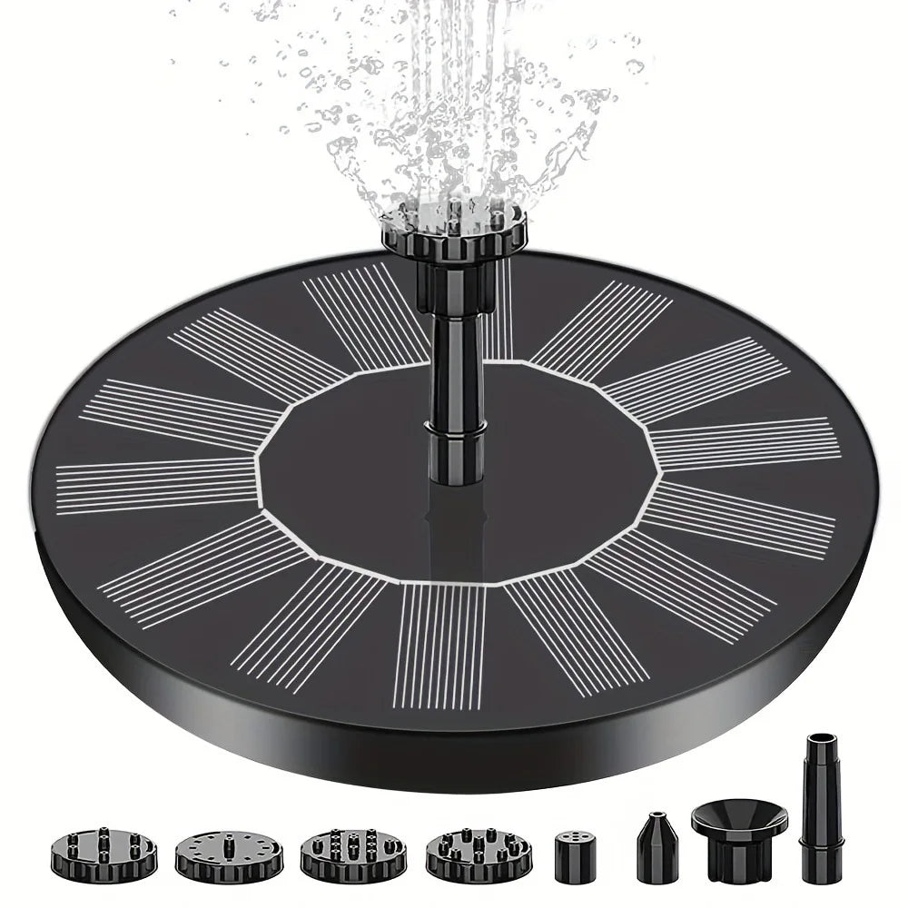 Circular Solar Fountain Outdoor Water Feature