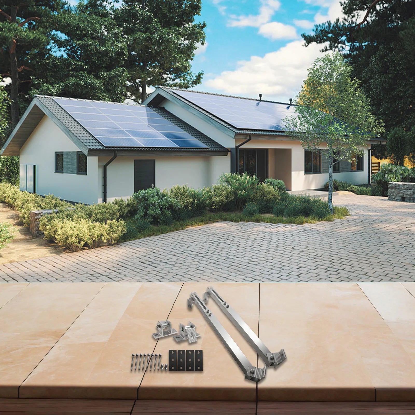 Solar Panel Roof Mounting Bracket Set