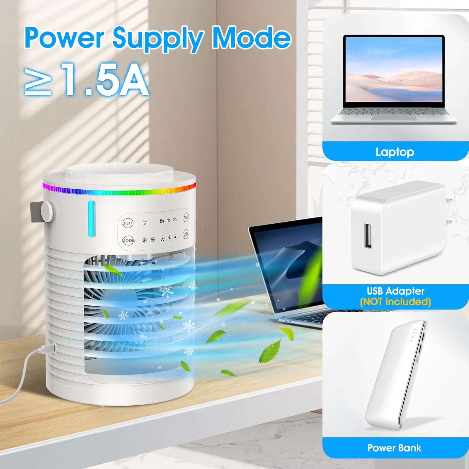 Portable USB Mini Air Conditioning Fan