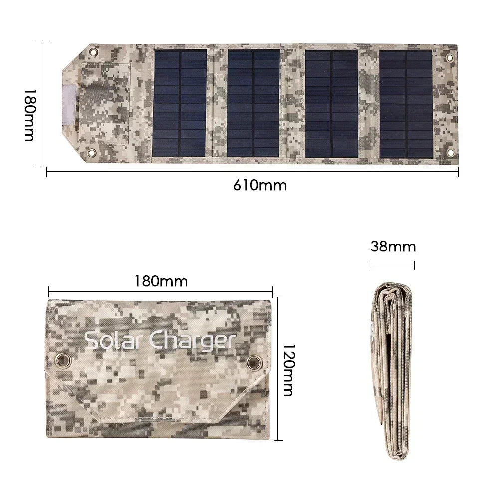 Portable Folding 5V USB Solar Charger