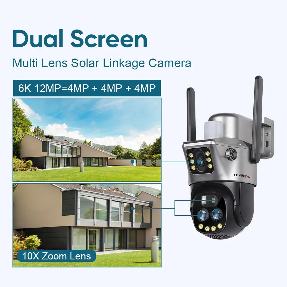 LS VISION Dual Screen Solar Camera