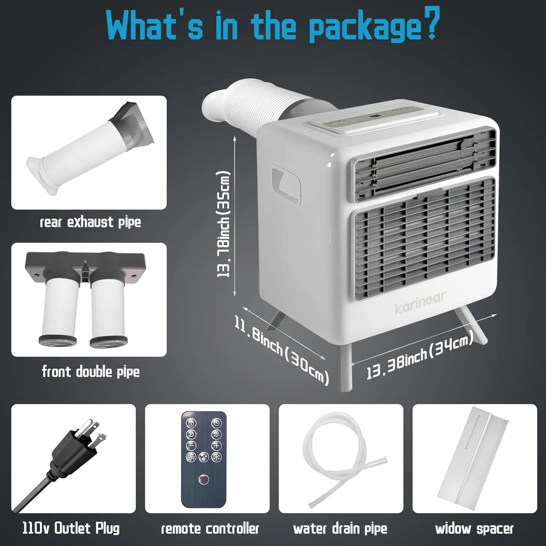 Portable Camping Air Conditioner 3300BTU Fast Cooling