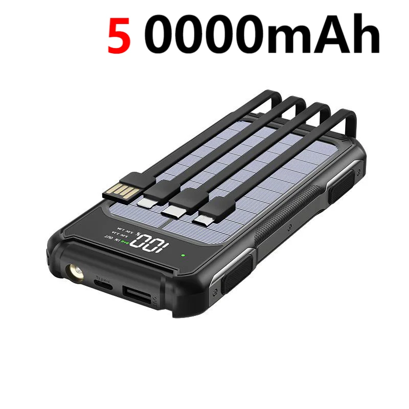 200000mAh 4-in-1 Solar Power Bank Digital Display
