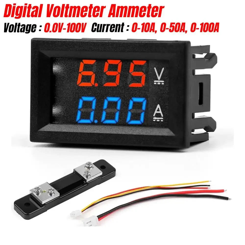 Digital DC Voltmeter Ammeter LED Display